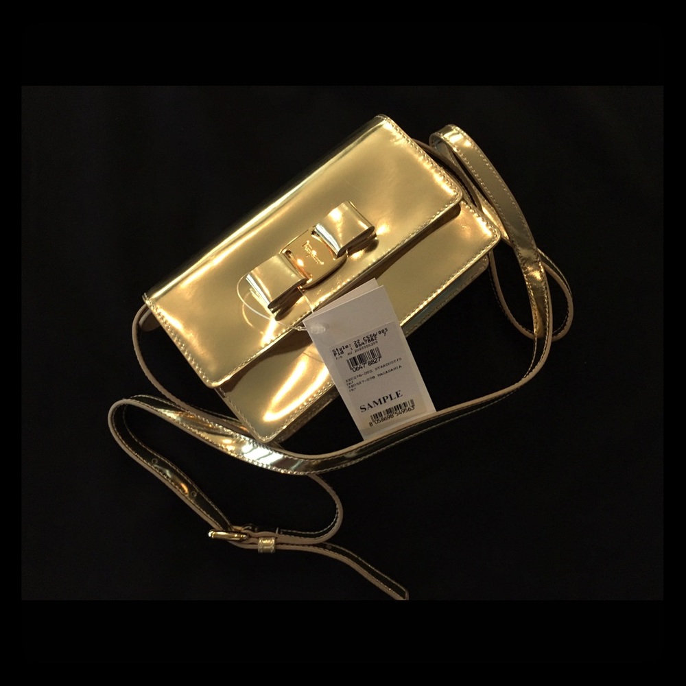 SELLING ON EBAY!! ACT NOW!! Ferragamo Gold Mini