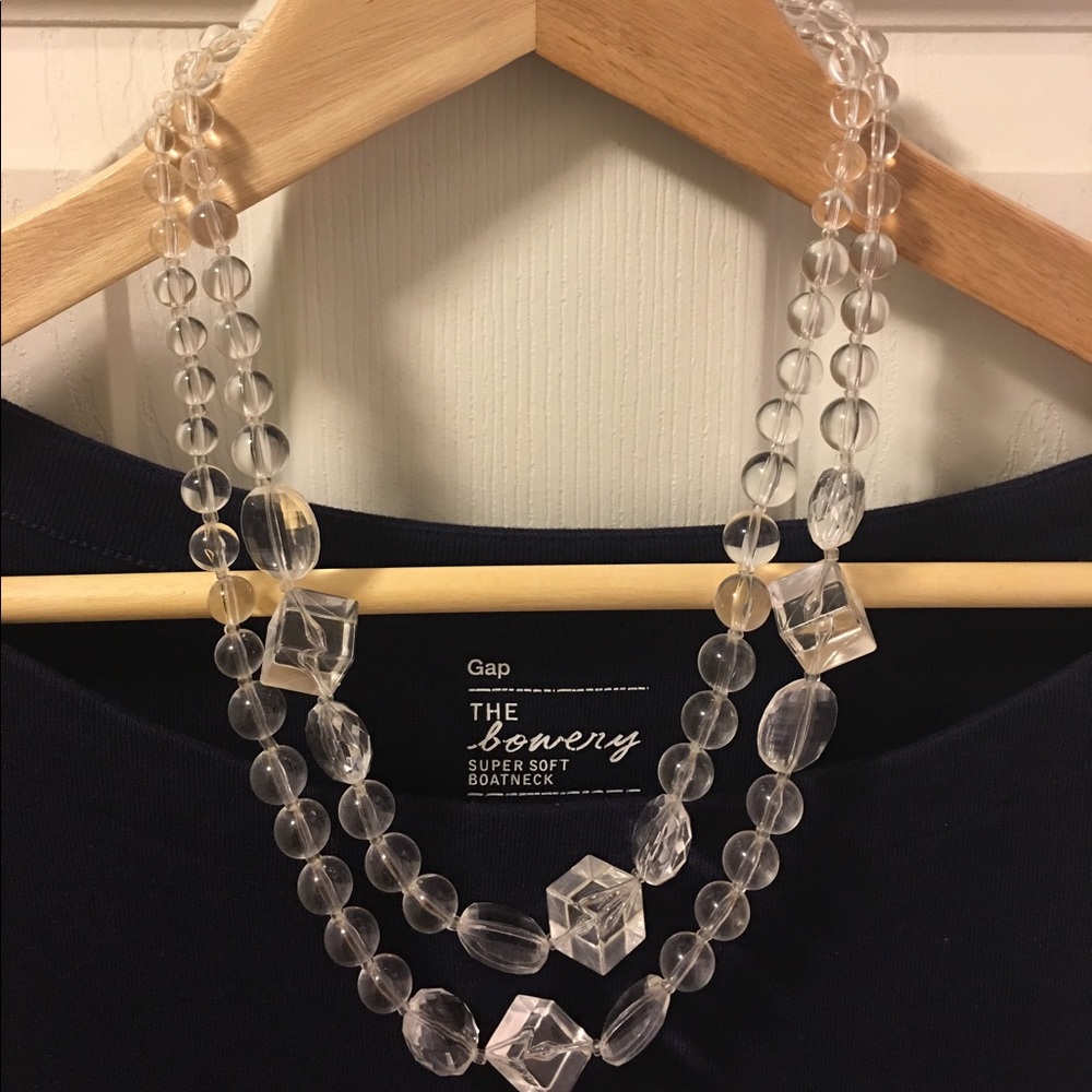 Clear Multi-Shaped Statement Necklace