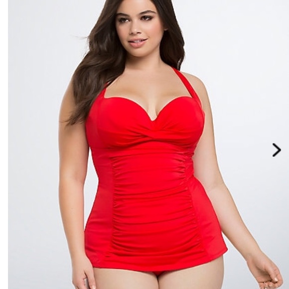 torrid Other - Torrid4 red ruched tankini top