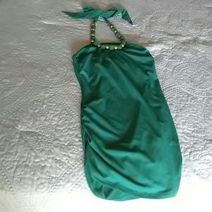 Green halter top