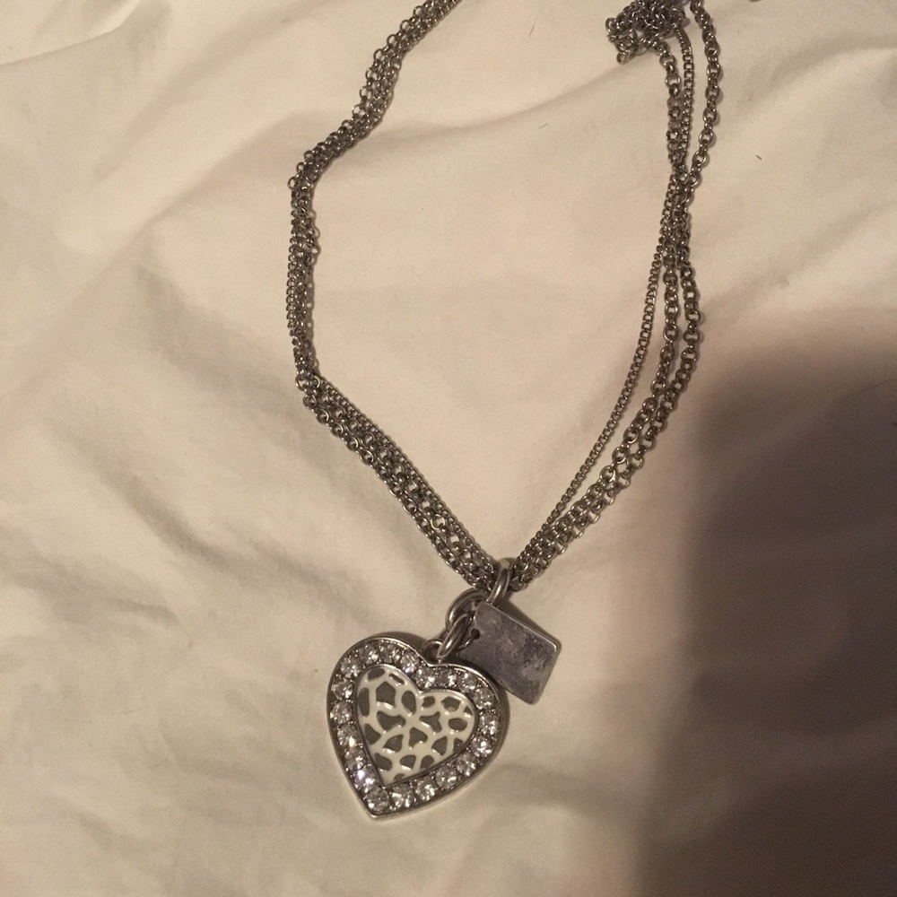 Sterling silver necklace with heart pendant
