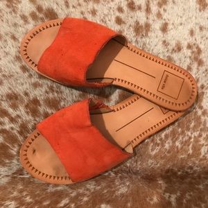 Dolce Vita Javier Orange Slides, size 6