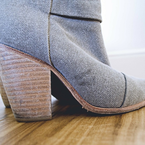 Olive canvas booties - Picture 4 of 5