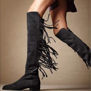 Stuart Weitzman Mane Suede Over The Knee Boots