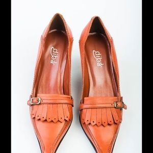 Diba pumps, orange leather. Size 6.5. Brand new