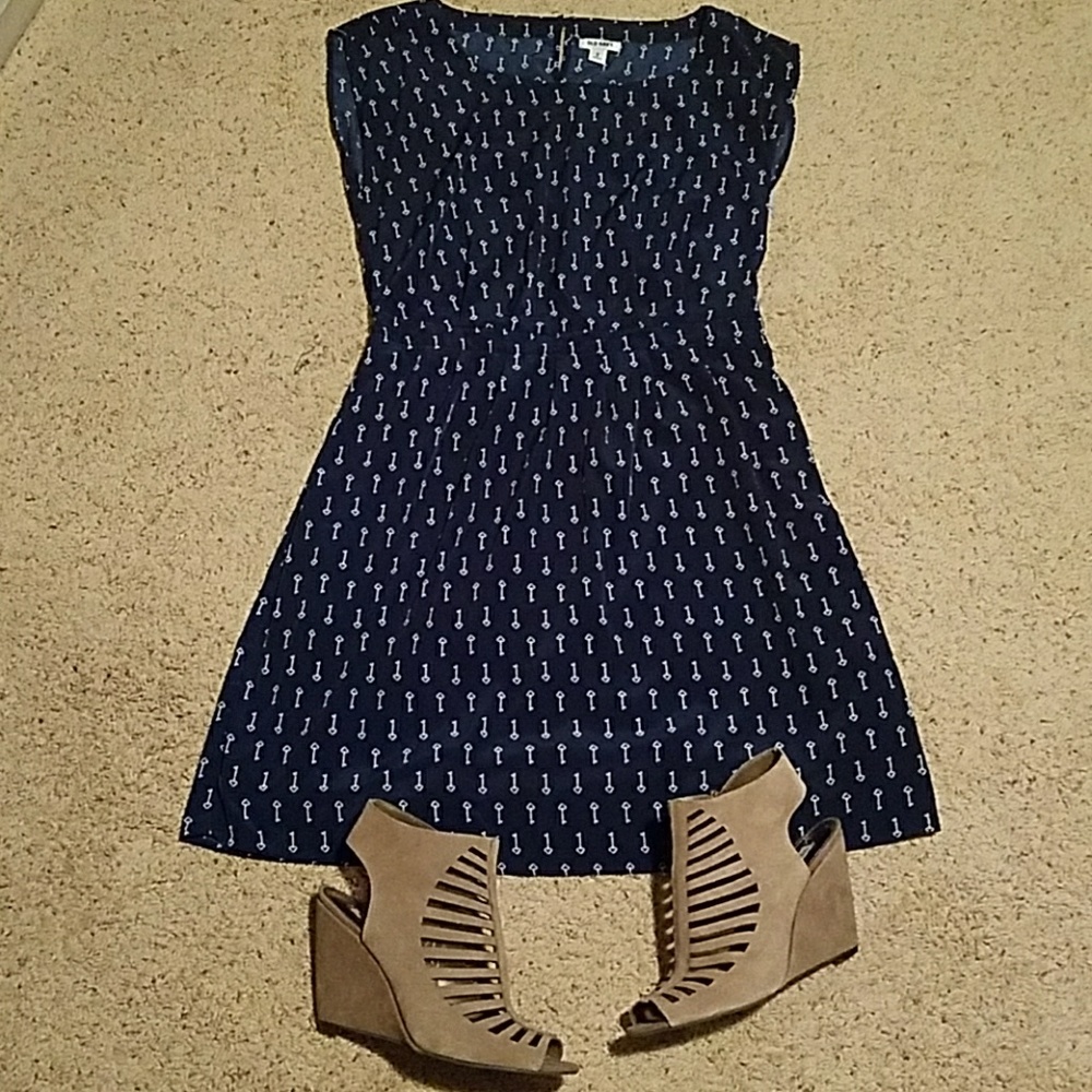 Sweet little key dress, navy