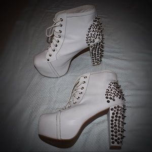White Jeffrey Campbell Litas for @shaylaelise