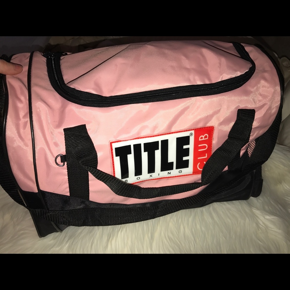 Pink title boxing bag