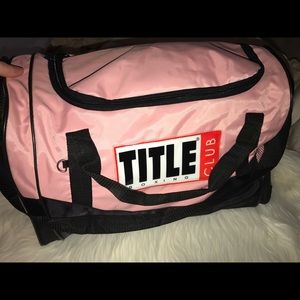 Pink title boxing bag