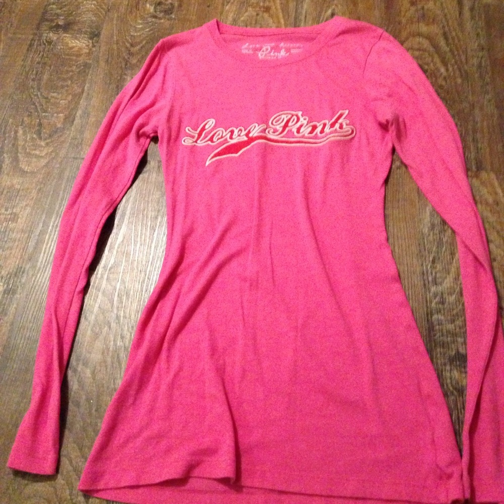 Long sleeved tunic length tee VS's PINK