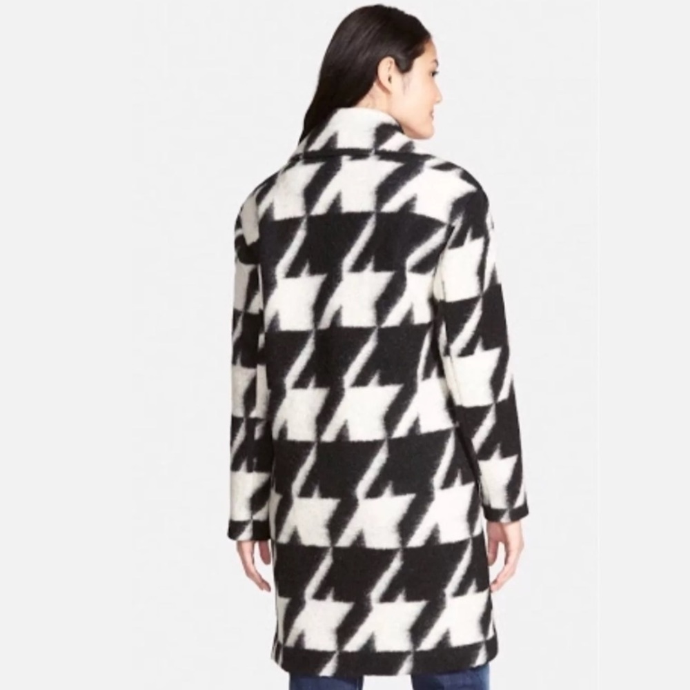 7 for all mankind Houndstooth  Blanket Trench Coat - Picture 2 of 4