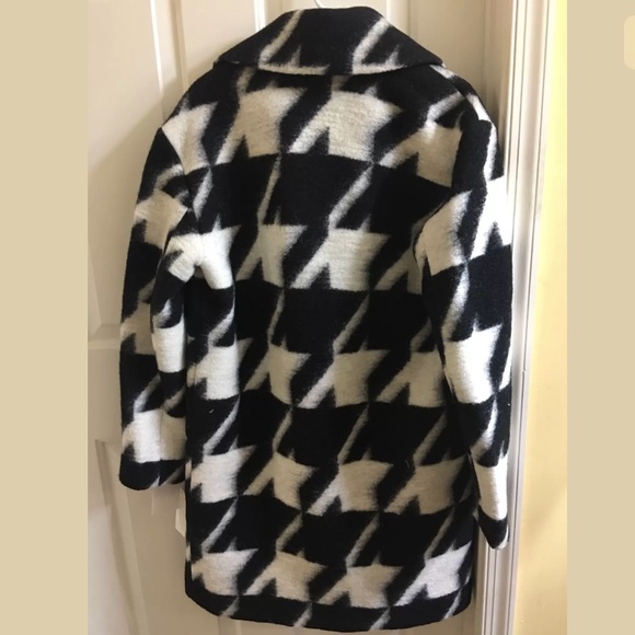 7 for all mankind Houndstooth Blanket Trench Coat - Picture 4 of 4