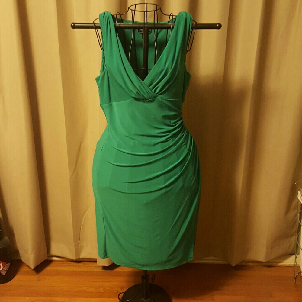 Emerald green dress
