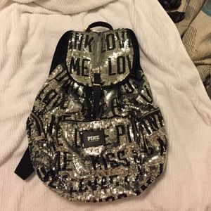 Vic Secret PINK sequin backpack