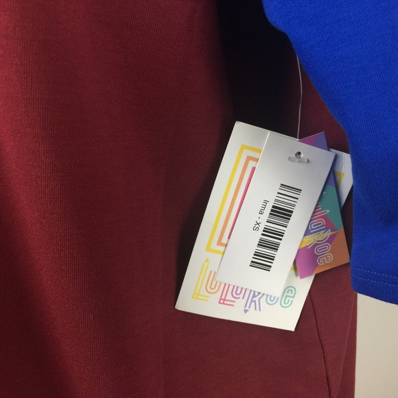 Lularoe NWT Solid Irma Tunic Top Baseball Shirt - Picture 3 of 7