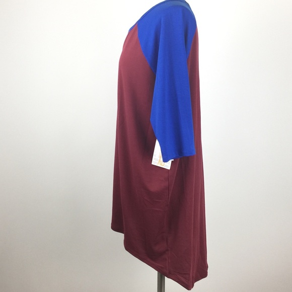 Lularoe NWT Solid Irma Tunic Top Baseball Shirt - Picture 4 of 7