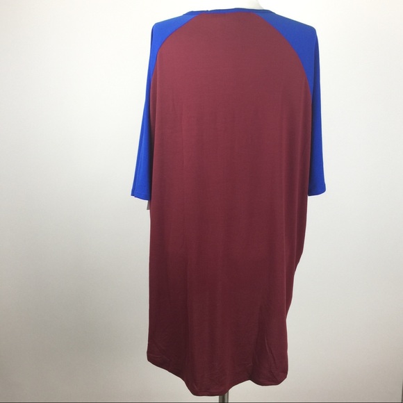 Lularoe NWT Solid Irma Tunic Top Baseball Shirt - Picture 5 of 7