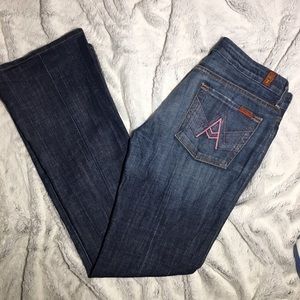 7 For All Mankind Pink A Pocket Jeans RARE