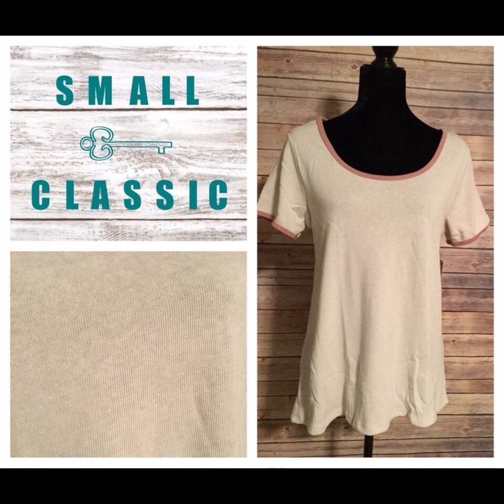 Small Lularoe white Classic T NWT
