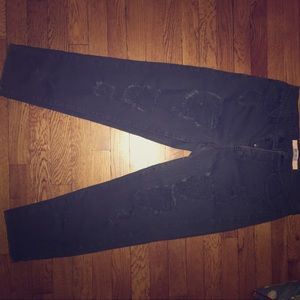 Brandy Melville high waisted ripped black jeans