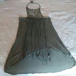 Olive green halter top