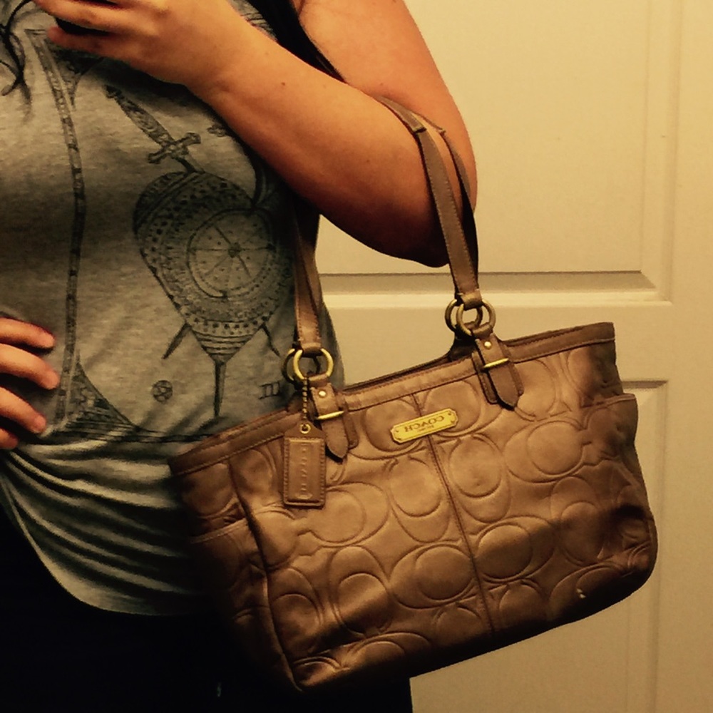 Shimmery Brown Coach Purse
