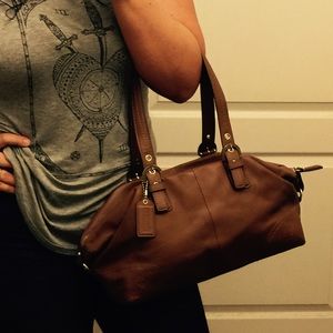Brown Leather Coach Purse