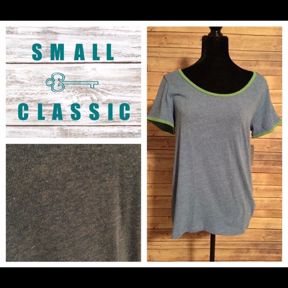 Small blue Lularoe Classic Tee NWT