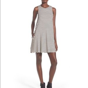Black and white stripe tank dress