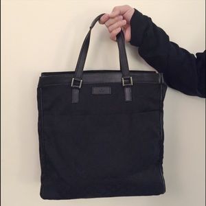 Authentic Large black GUCCI monogram tote bag