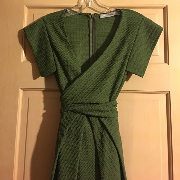 Asos Maternity Stylish Olive Green Cocktail Dress - Picture 3 of 5