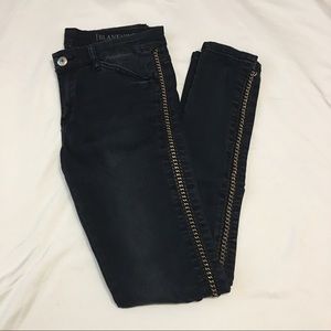 Blank NYC Faux Leather and Chainlink Jeans