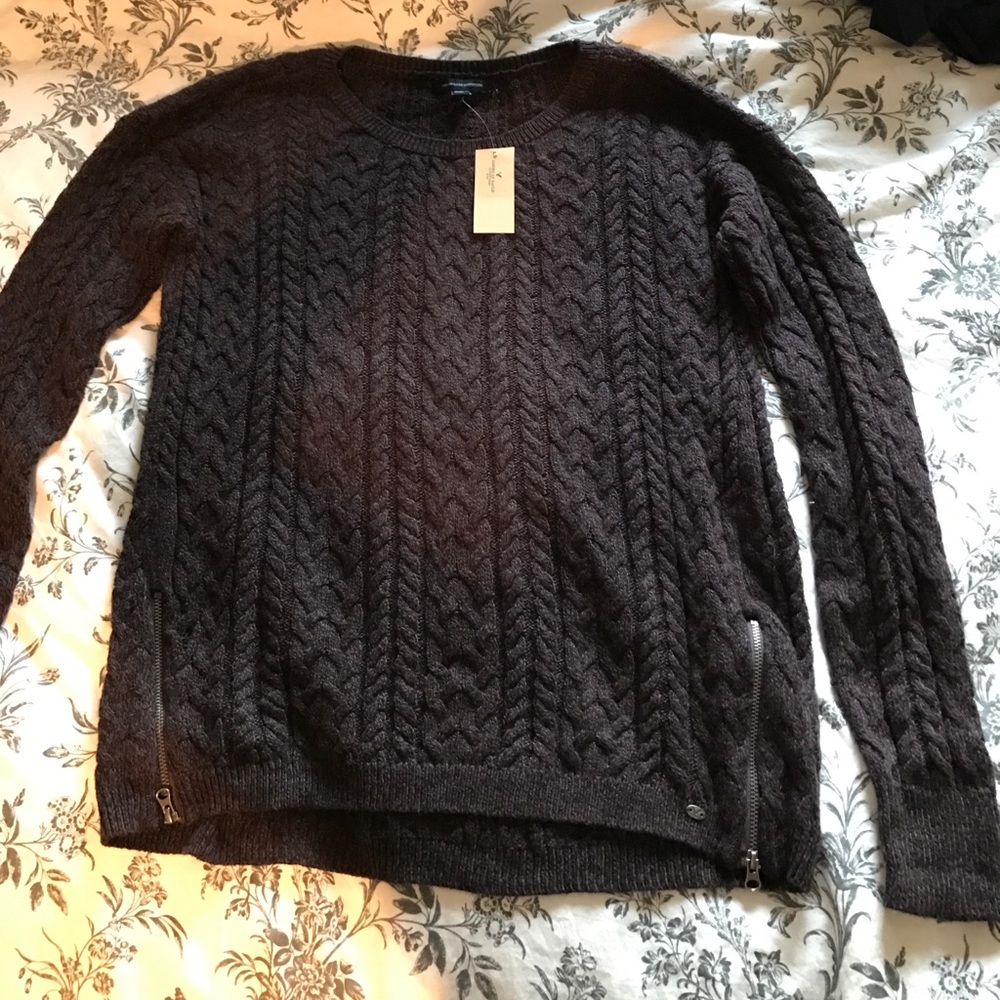 Dark plum knit sweater