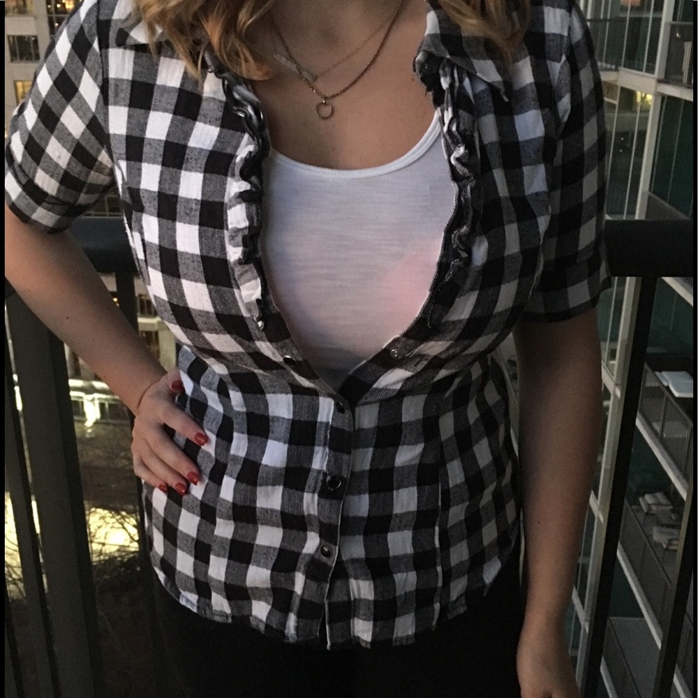 Plaid blouse