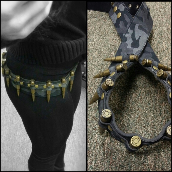 Tripp nyc Accessories - Tripp NYC unisex 36 gray camo cosplay? bullet belt