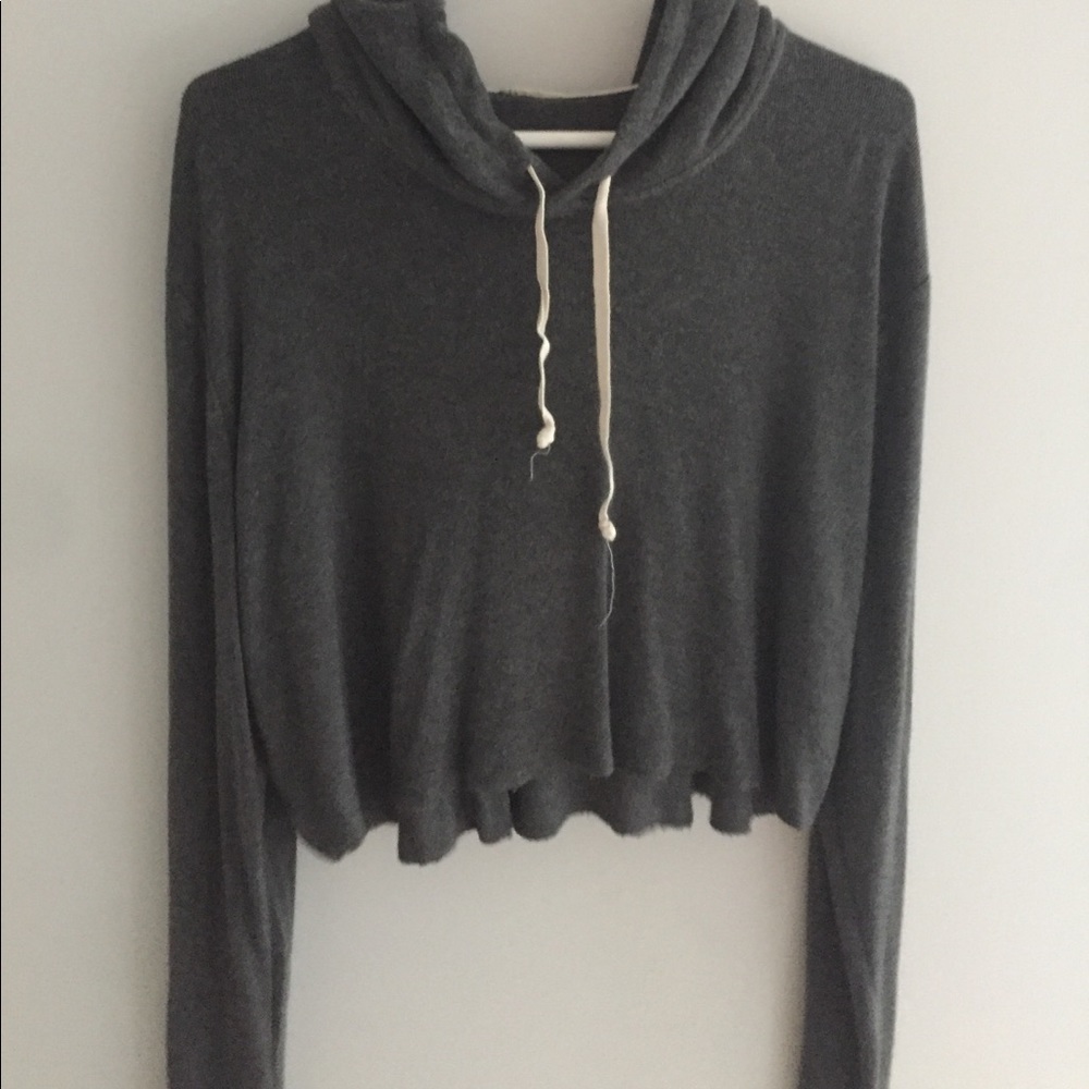 cropped brandy hoodie