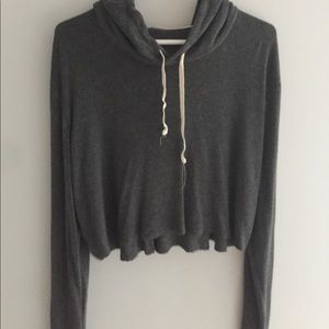 cropped brandy hoodie