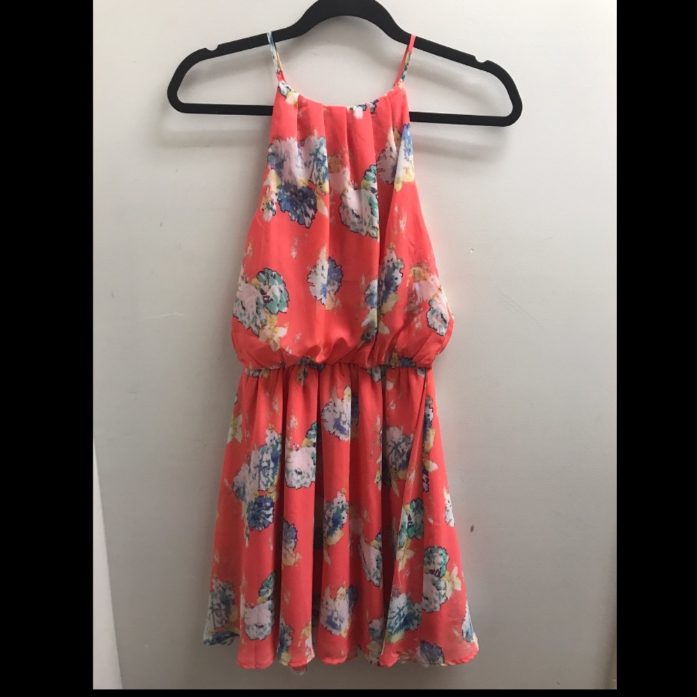 Lush Blouson Chiffon Skater Dress
