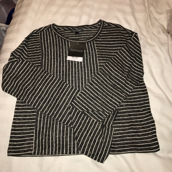 Topshop Stripe Panel Crop Top US4 - Picture 4 of 8