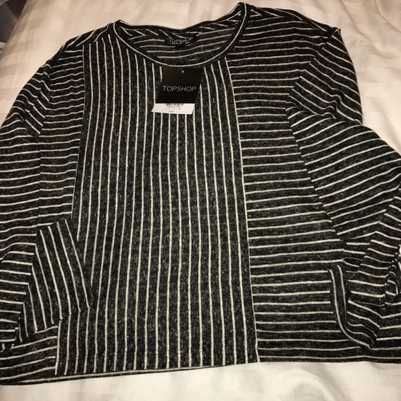 Topshop Stripe Panel Crop Top US4 - Picture 6 of 8