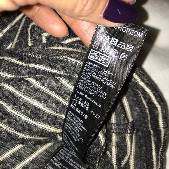 Topshop Stripe Panel Crop Top US4 - Picture 8 of 8