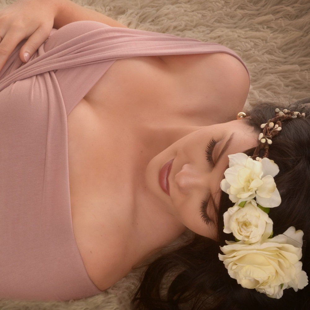 Ivory Floral Crown-Photo Prop