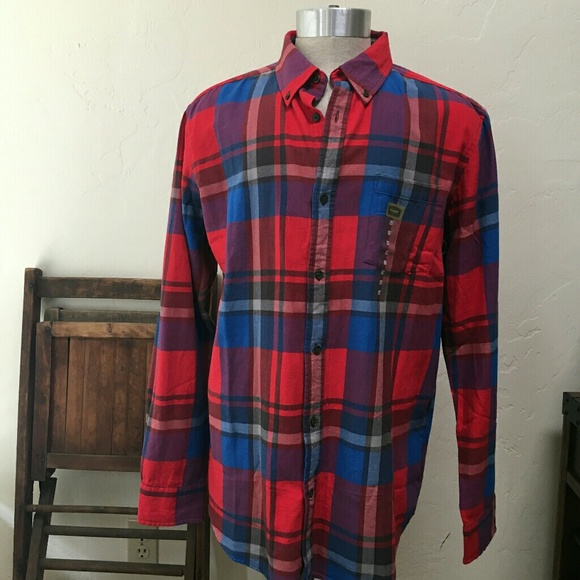 Foundry plaid Large Tall long sleeve shirt - Picture 2 of 3