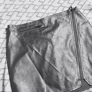LUSH silver mini skirt
