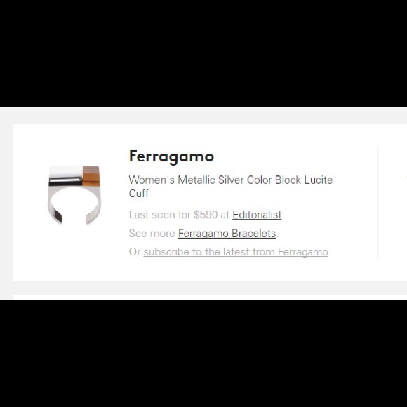 Salvatore Ferragamo Lucite Gold Cuff - Picture 7 of 7