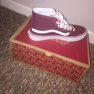 burgundy hightop vans!