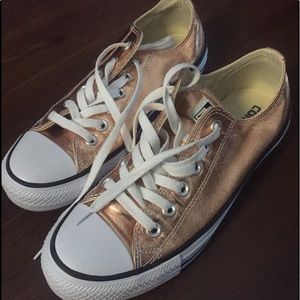 Rose gold Converse women's size 8