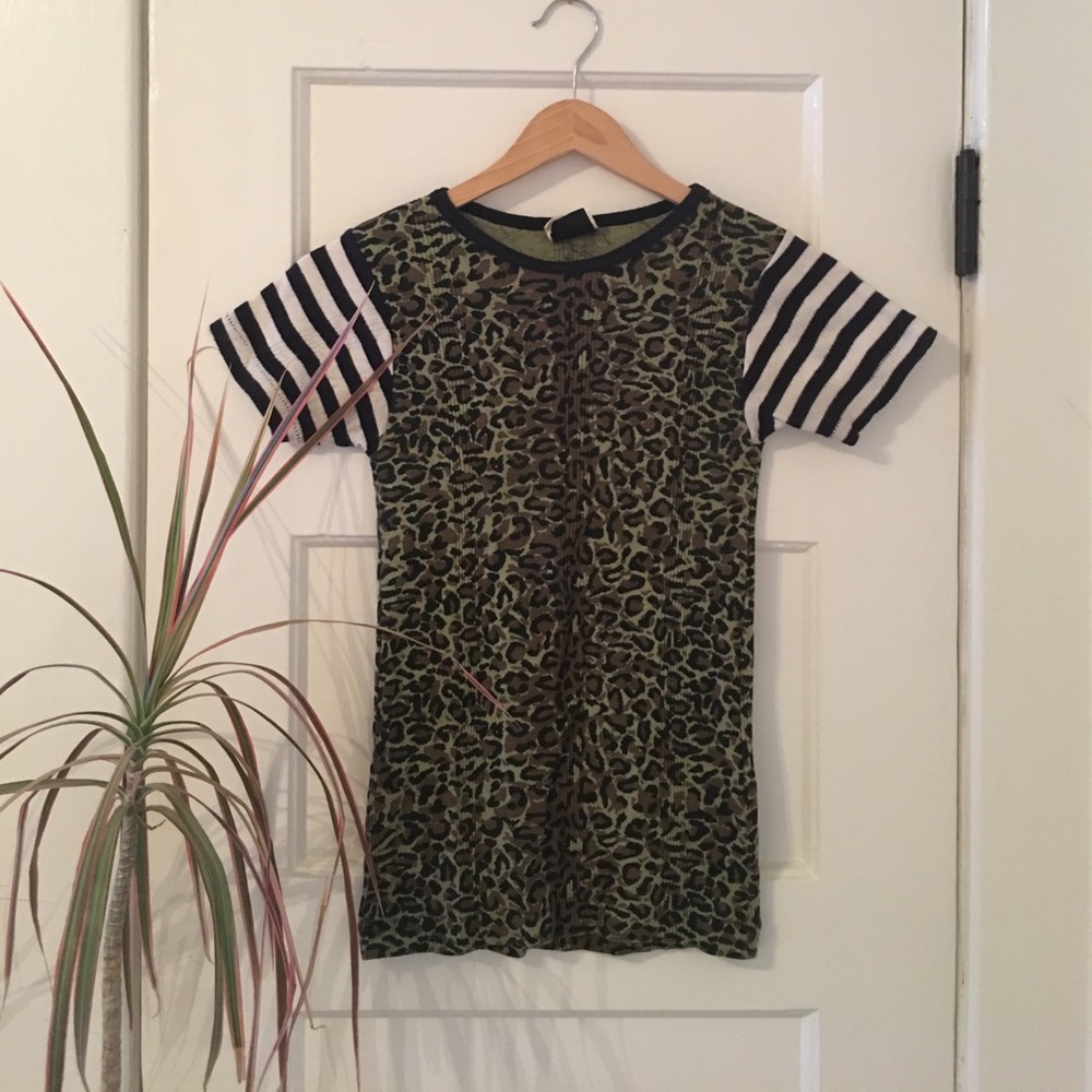 Edith A. Miller Camo Stripe Tee