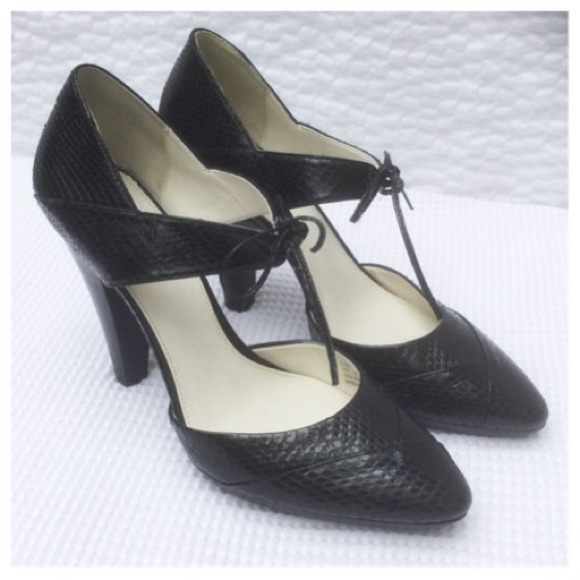 Calvin Klein Shoes - New Calvin Klein Snakeskin Kay Heels 9 M