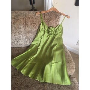 Vintage 1960's mod mini lime green prom dress Vintage 1960's mod mini lime green prom dress